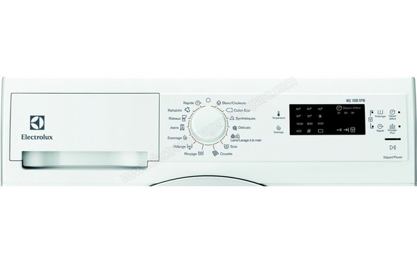 ELECTROLUX EWM1042NDU - Panneau de commandes (cr&eacute;dit : Boulanger)