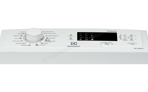 ELECTROLUX EWT1266AZW - Panneau de commandes