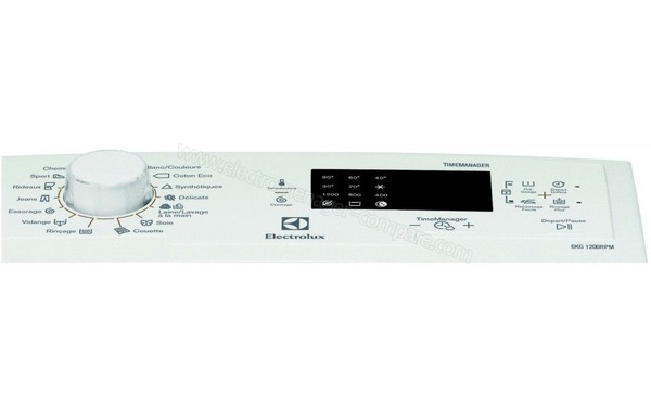 ELECTROLUX EWT1266SSW - Panneau de commandes (cr&eacute;dit : Boulanger)
