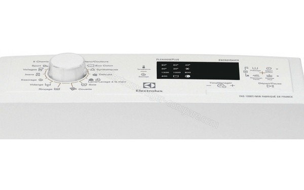 ELECTROLUX EWT1273ASW - Panneau de commandes (cr&eacute;dit : Darty)