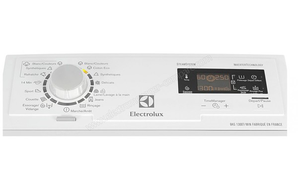 ELECTROLUX EWT1366HZW - Panneau de commandes