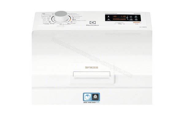 ELECTROLUX EWT1375DD1 - Panneau de commandes (cr&eacute;dit : Darty)