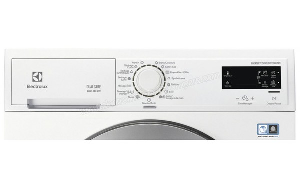 ELECTROLUX EWW1684SWD - Panneau de commandes (cr&eacute;dit : Darty)