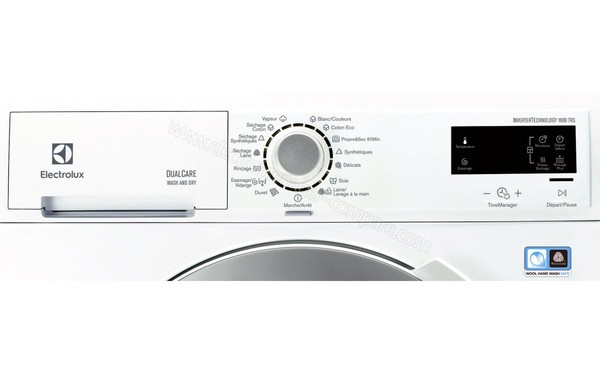 ELECTROLUX EWW1696SWD - Panneau de commandes (cr&eacute;dit : Boulanger)