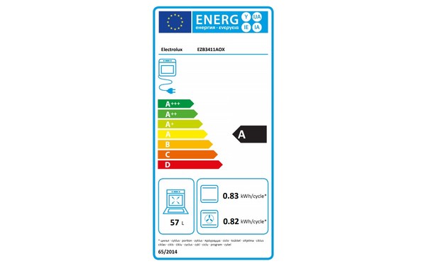 ELECTROLUX EZB3411AOX - &Eacute;tiquette &eacute;nergie