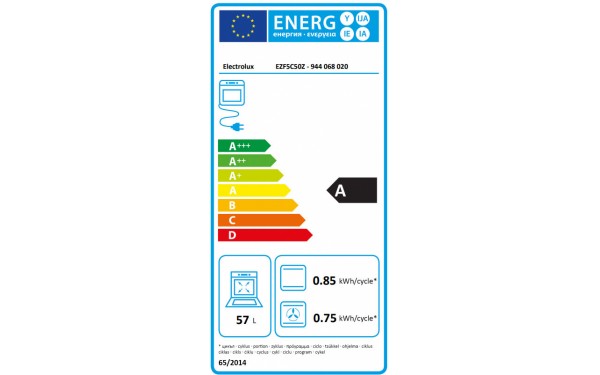 ELECTROLUX EZF5C50Z - &Eacute;tiquette &eacute;nergie