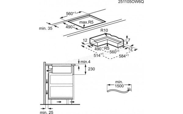 ELECTROLUX KCC63410CT - Dimensions