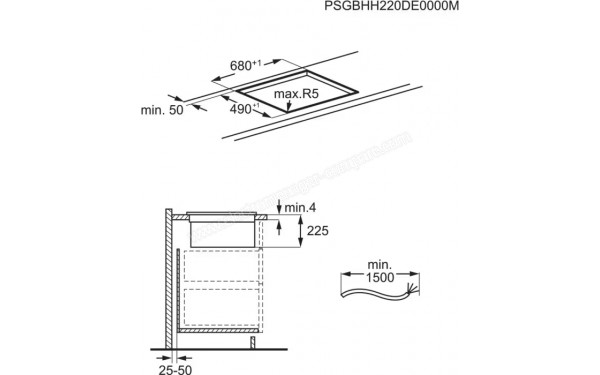 ELECTROLUX KCC73443 - Dimensions