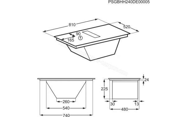 ELECTROLUX KCC8344 - Dimensions