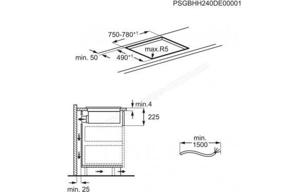 ELECTROLUX KCC84440 - Dimensions