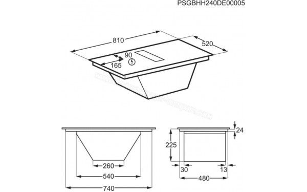 ELECTROLUX KCC84440 - Dimensions