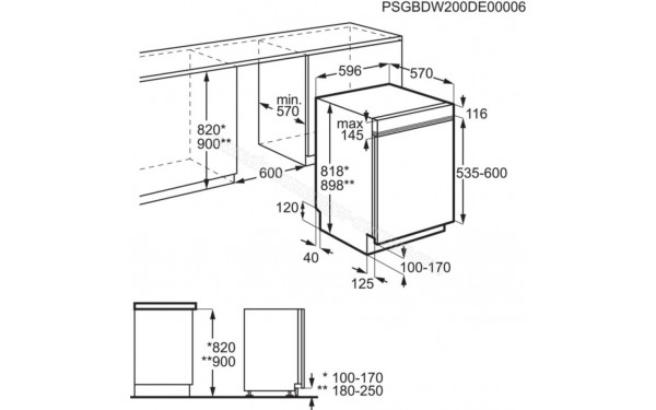 ELECTROLUX KEAC7200IW - Dimensions