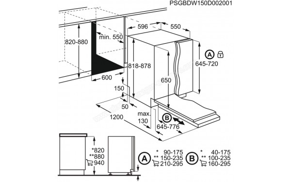 Electrolux ezb52410ak схема встраивания