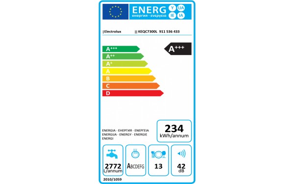 ELECTROLUX KEQC7300L - &Eacute;tiquette &eacute;nergie