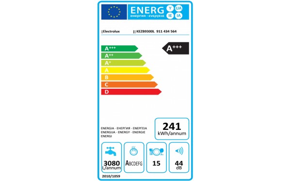 ELECTROLUX KEZB9300L - &Eacute;tiquette &eacute;nergie