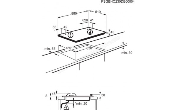 ELECTROLUX KGG953753K - Dimensions