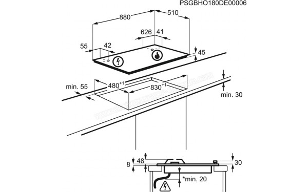 ELECTROLUX KGG95375K - Dimensions