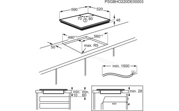 ELECTROLUX KIB60420CK - Dimensions