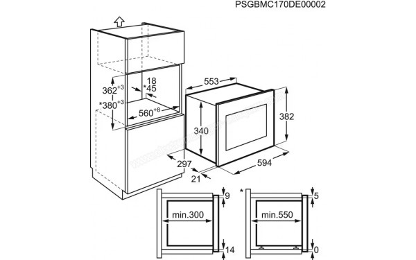 ELECTROLUX KMSD203TMX - Dimensions