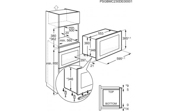 ELECTROLUX KMSD203TMX - Dimensions