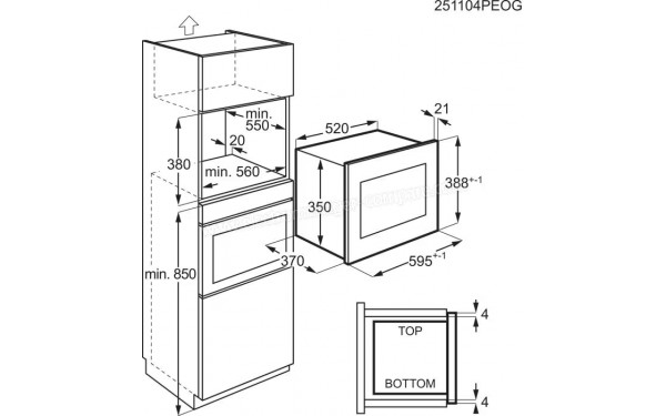 ELECTROLUX KMSD253TB - Dimensions