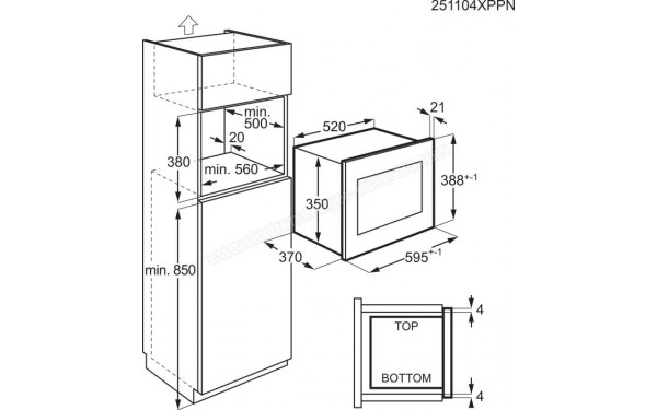 ELECTROLUX KMSD253TB - Dimensions