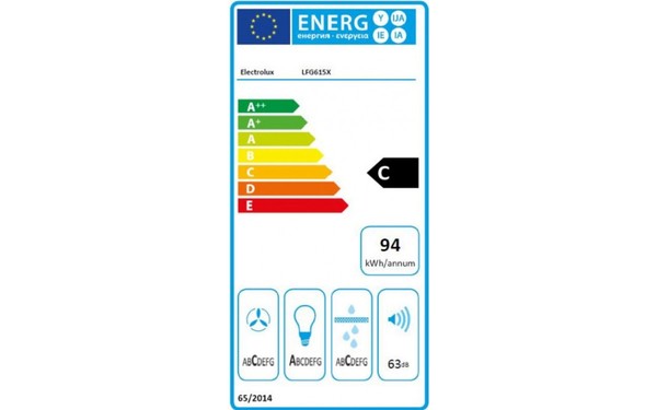 ELECTROLUX LFG615X - &Eacute;tiquette &eacute;nergie