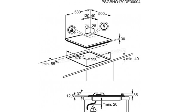 ELECTROLUX LGM62821OT - Dimensions