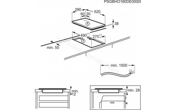 ELECTROLUX LHR3210CK - Dimensions