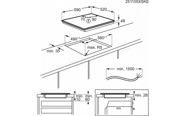 ELECTROLUX LIB60320CL - Dimensions
