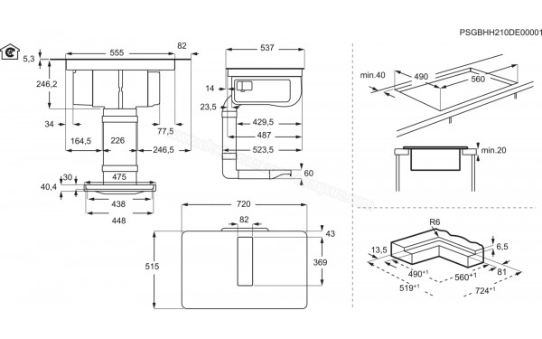 ELECTROLUX LIC744I - Dimensions