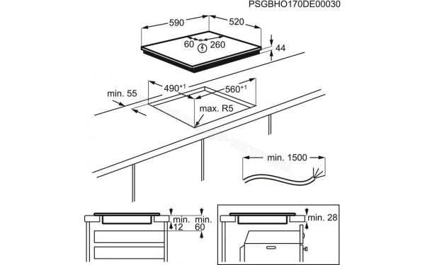 ELECTROLUX LIL60336 - Dimensions
