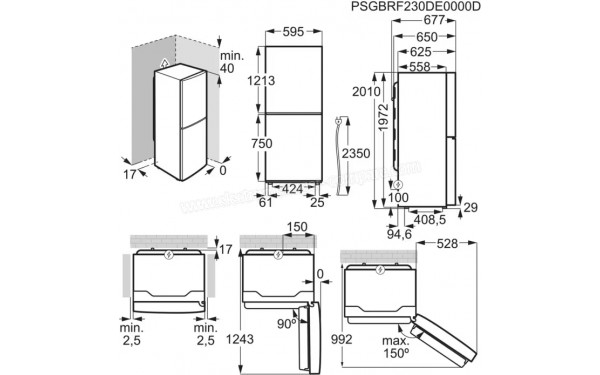 ELECTROLUX LNT6ME36U - Dimensions