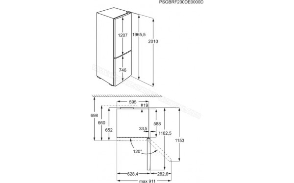 ELECTROLUX LNT7ME36X3 - Dimensions