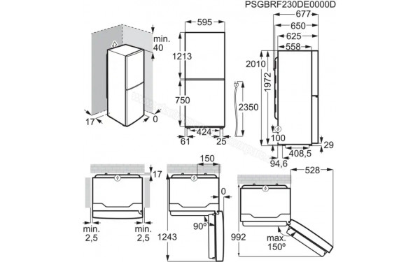 ELECTROLUX LNT7ME36X3 - Dimensions