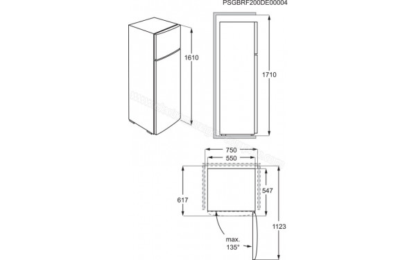 ELECTROLUX LTB1AE28U0 - Dimensions
