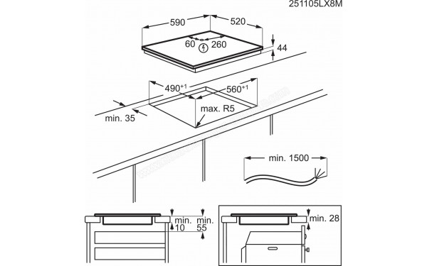 ELECTROLUX MIV63346CK - Dimensions