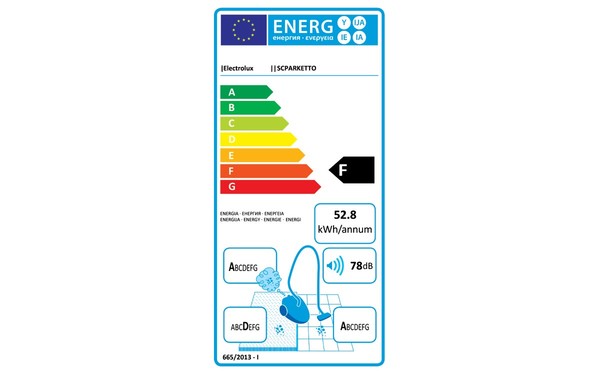 ELECTROLUX SCPARKETTO - &Eacute;tiquette &eacute;nergie