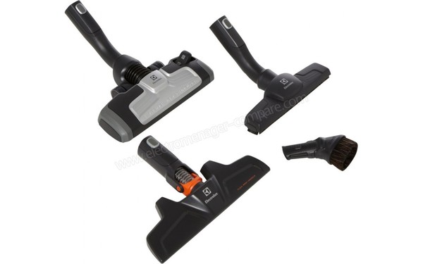 ELECTROLUX UFFLEXA - Brosses et suceur (cr&eacute;dit : Boulanger)