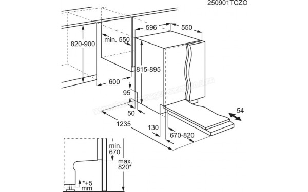 ELECTROLUX Y2AL7200S - Dimensions