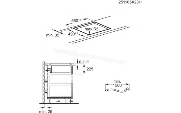ELECTROLUX Y63CC410CK - Dimensions