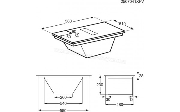 ELECTROLUX Y63CC410CK - Dimensions
