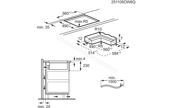 ELECTROLUX Y63CC410CK - Dimensions