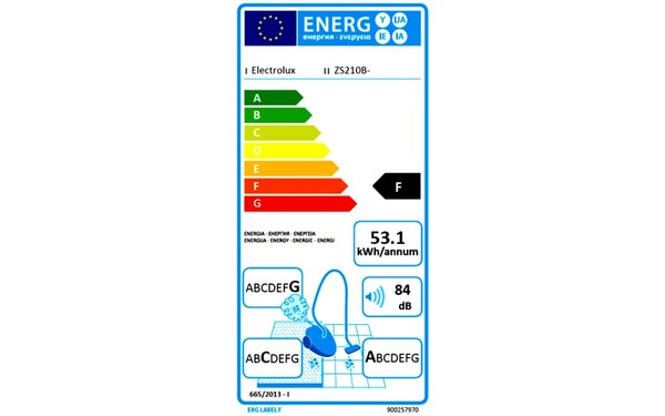 ELECTROLUX ZS210B - &Eacute;tiquette &eacute;nergie