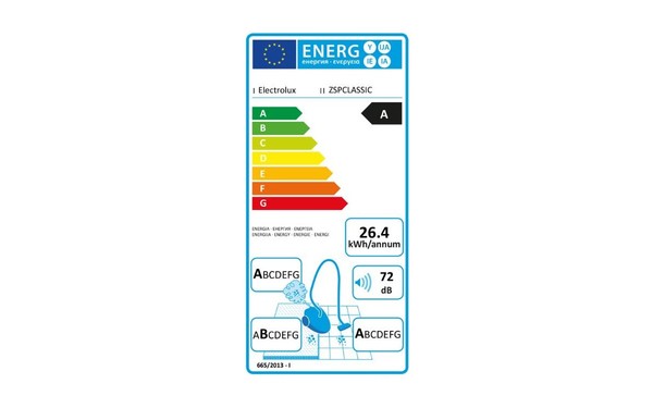 ELECTROLUX ZSPCLASSIC - &Eacute;tiquette &eacute;nergie