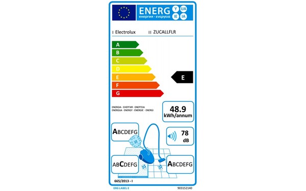 ELECTROLUX ZUCALLFLR - &Eacute;tiquette &eacute;nergie