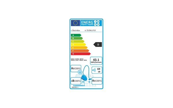 ELECTROLUX ZUOALLFLR - &Eacute;tiquette &eacute;nergie
