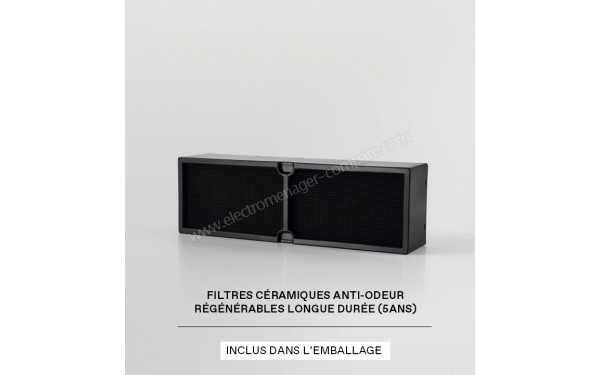 ELICA NIKOLATESLA Alpha B BL/F BO/60 - Filtre c&eacute;ramique anti-odeur