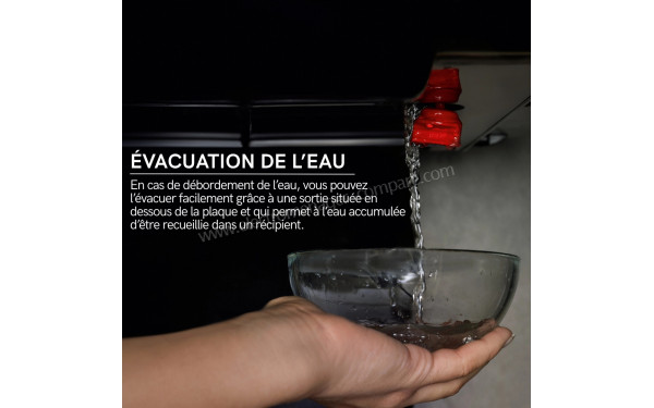 ELICA NIKOLATESLA Alpha B BL/F BO/60 - Evacuation de l'eau en cas de d&eacute;bordement