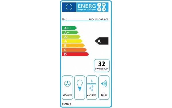 ELICA NIKOLATESLA Alpha B BL/F BO/78 - &Eacute;tiquette &eacute;nergie